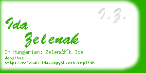 ida zelenak business card